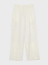 ウールギャバストレートパンツ