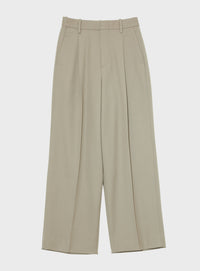 ウールギャバストレートパンツ