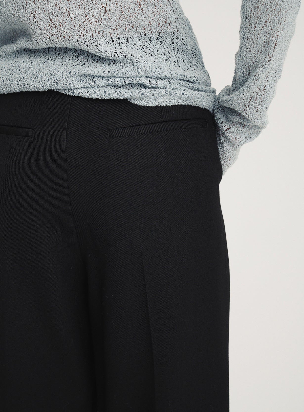 ウールギャバストレートパンツ