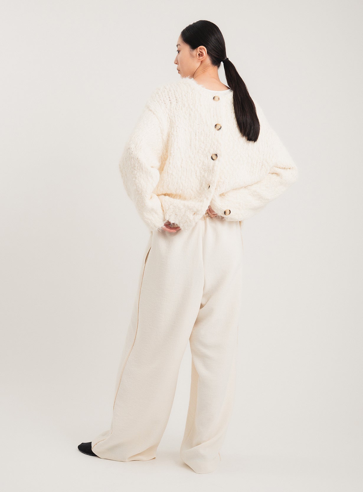 スラブフェザーカーディガン