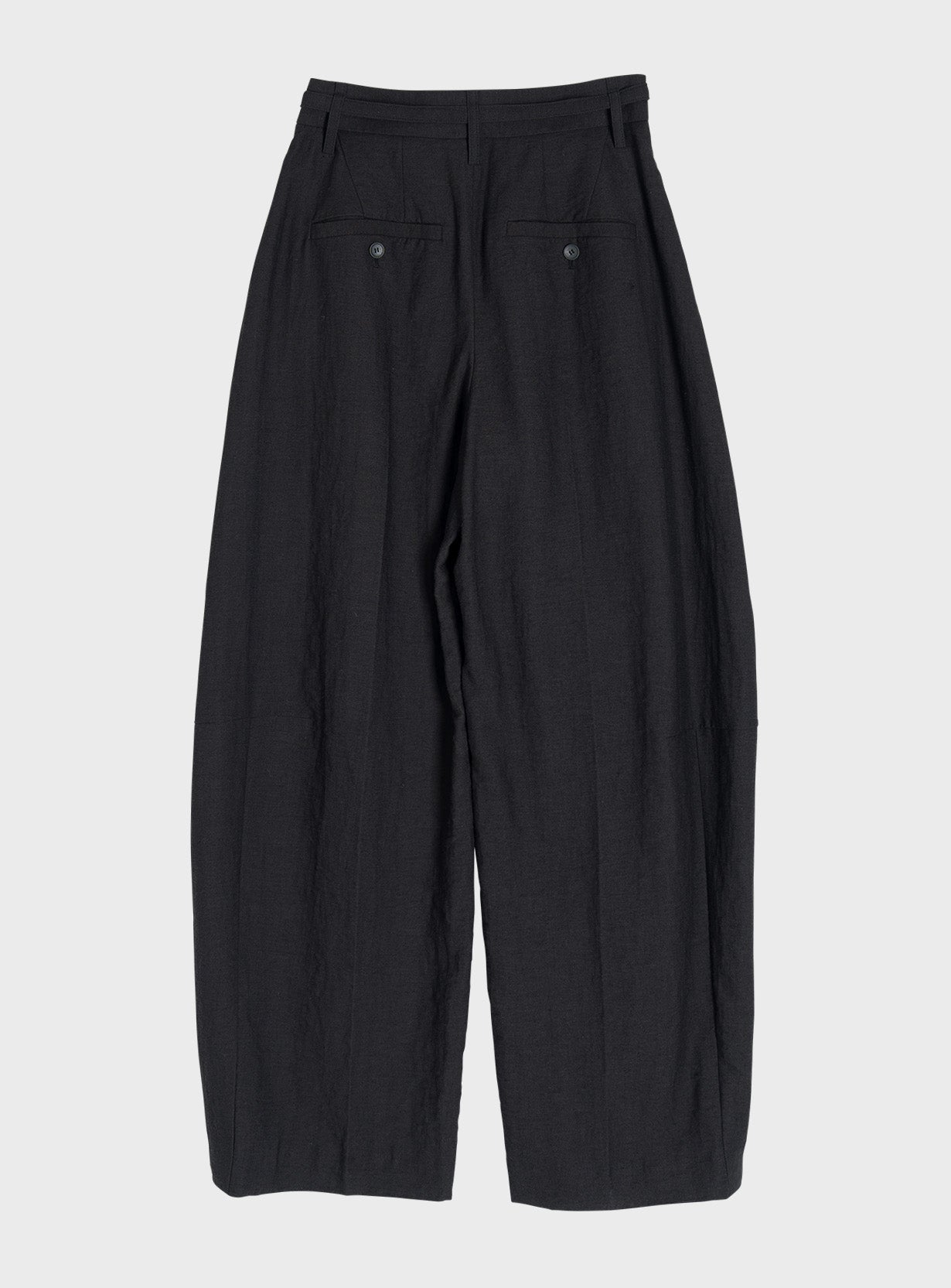 リネンレーヨンバレルパンツ