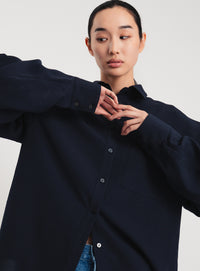 バックドロストシャツ