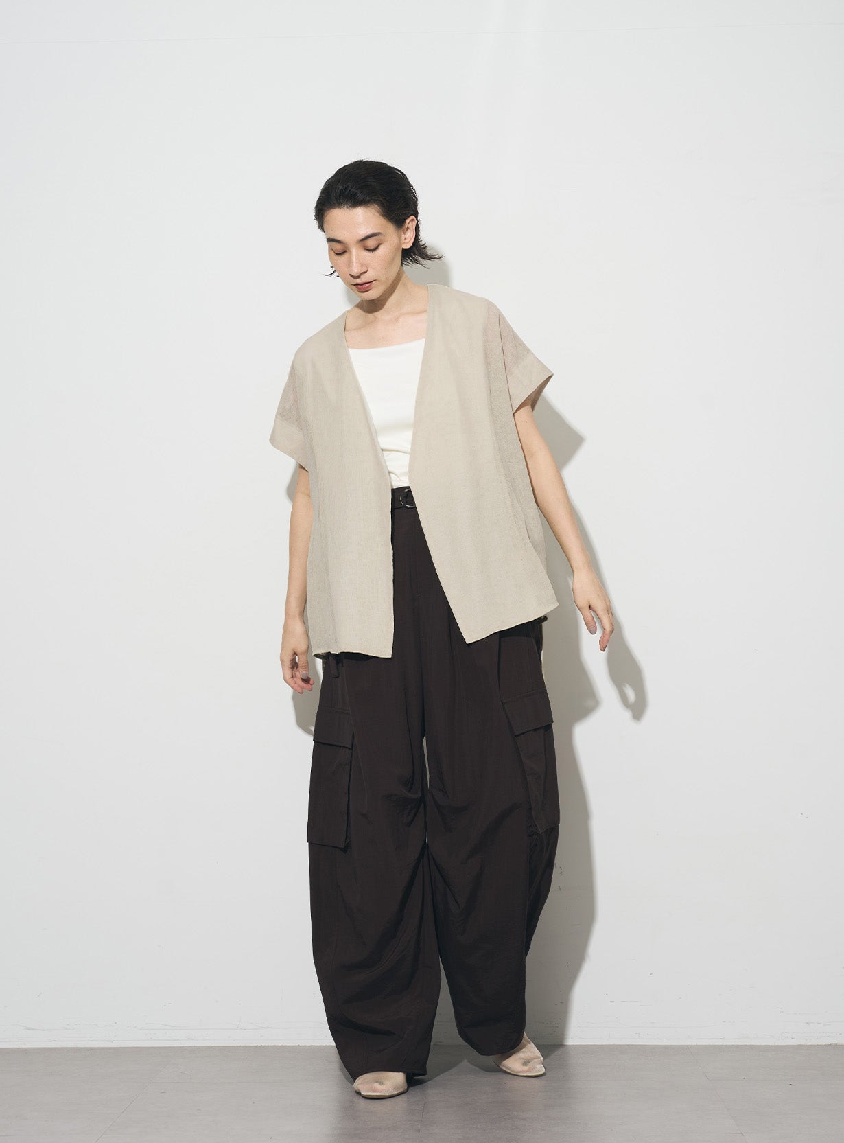 【予約商品】メッシュハオリブラウス