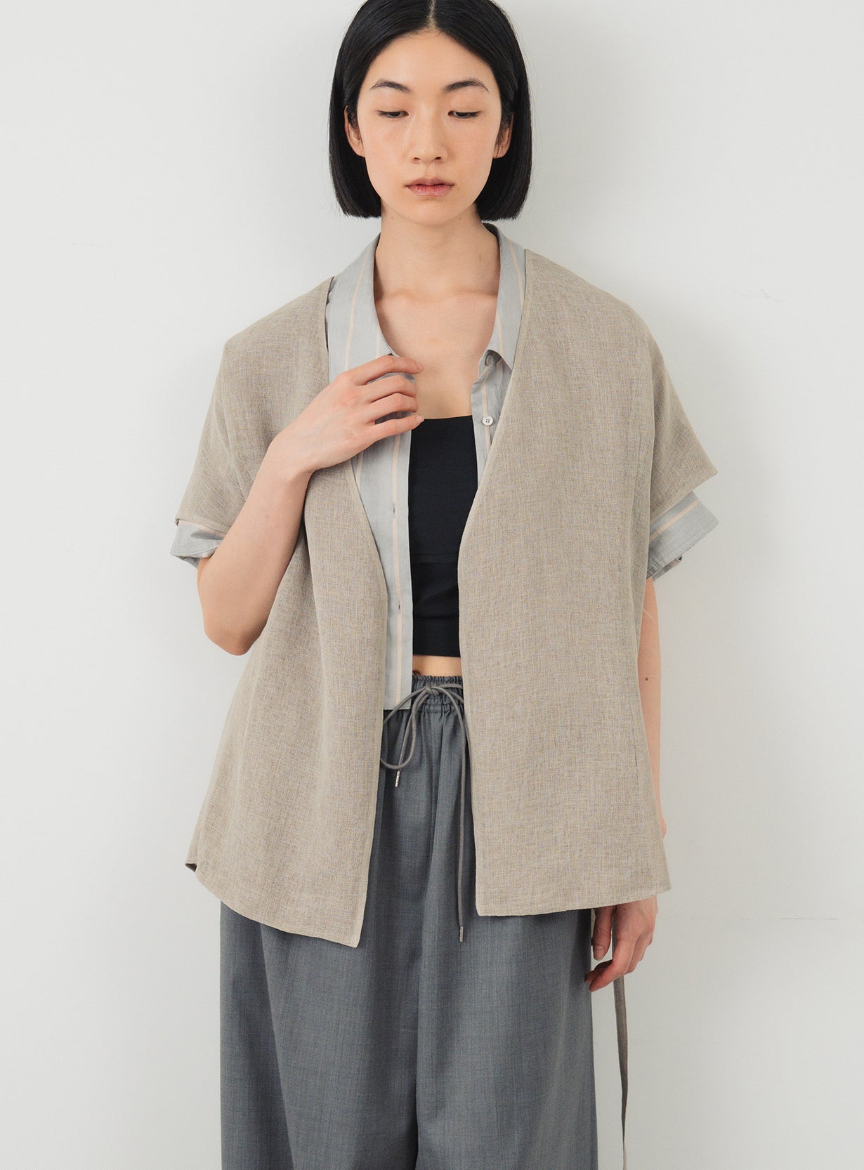 【予約商品】メッシュハオリブラウス