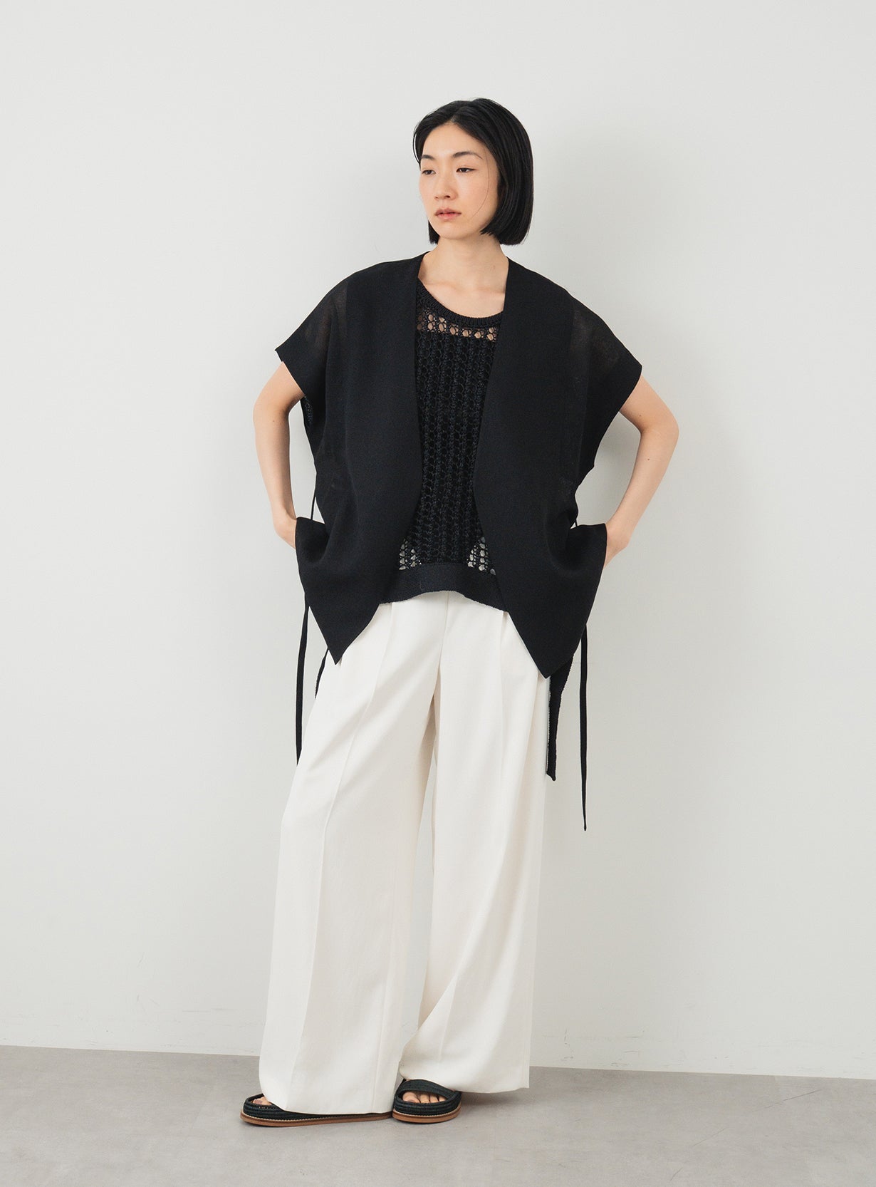 【予約商品】メッシュハオリブラウス