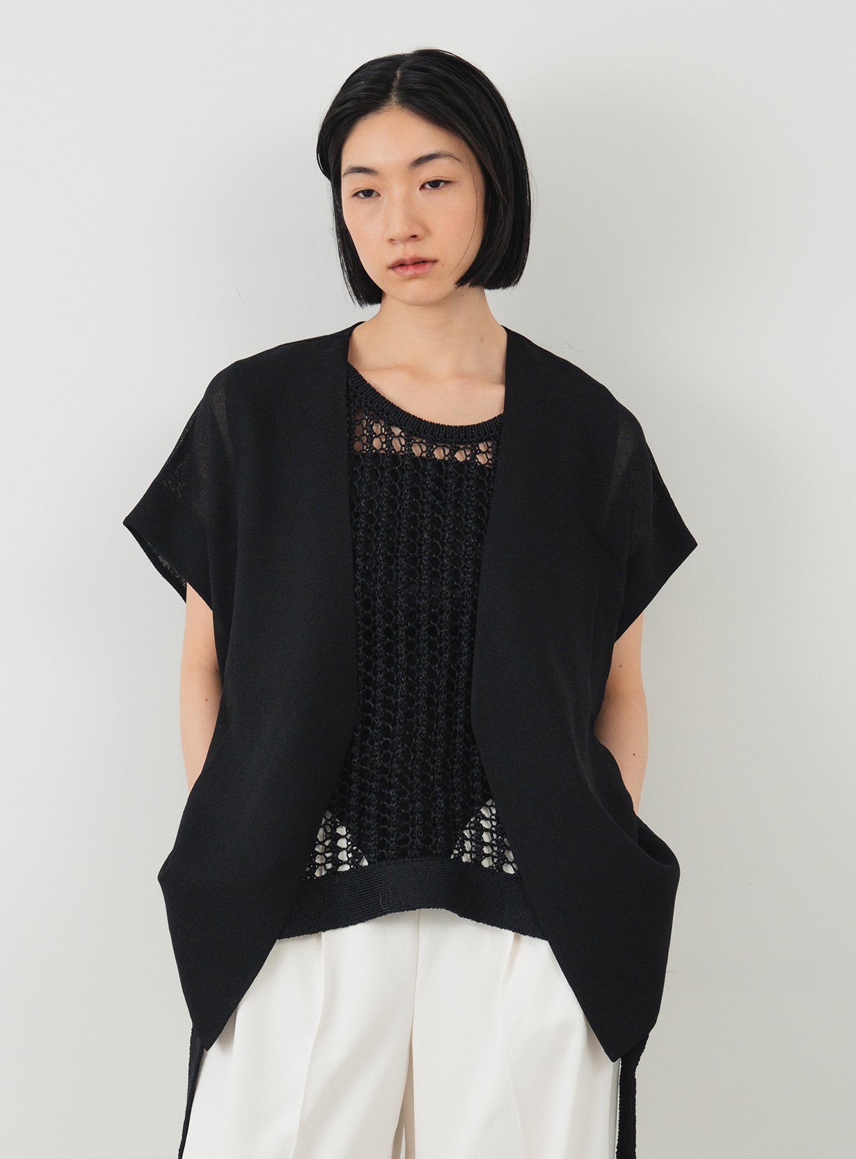 【予約商品】メッシュハオリブラウス