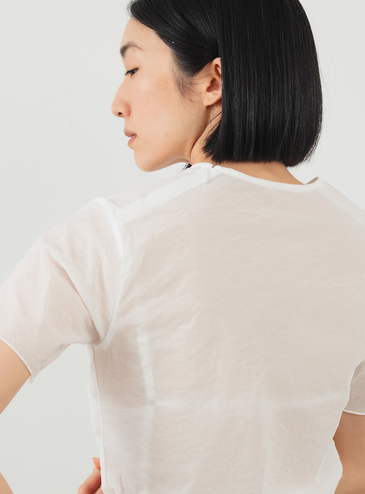 rシアーストレッチコンパクトTシャツ