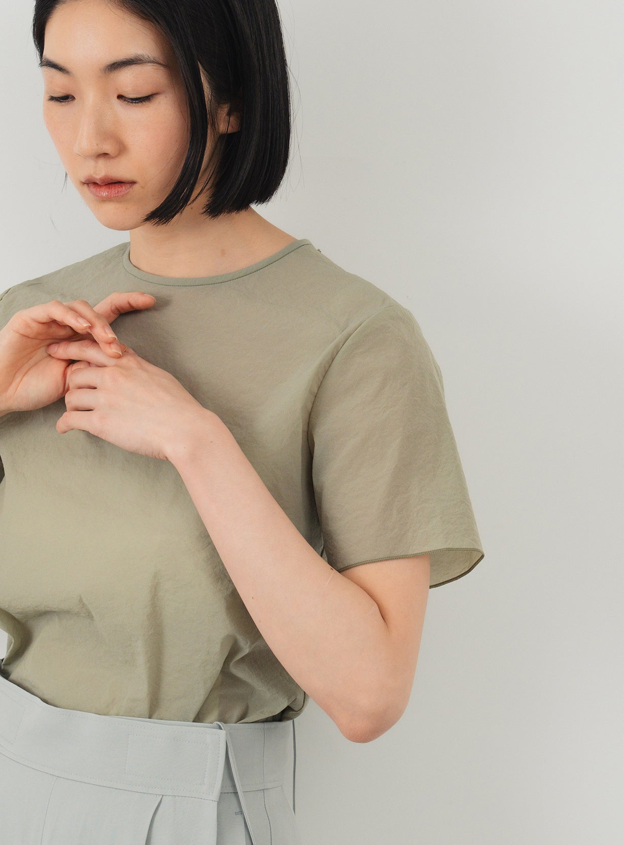 rシアーストレッチコンパクトTシャツ