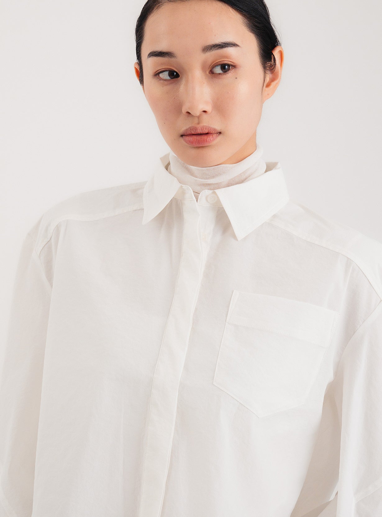 タフタクロップドシャツ