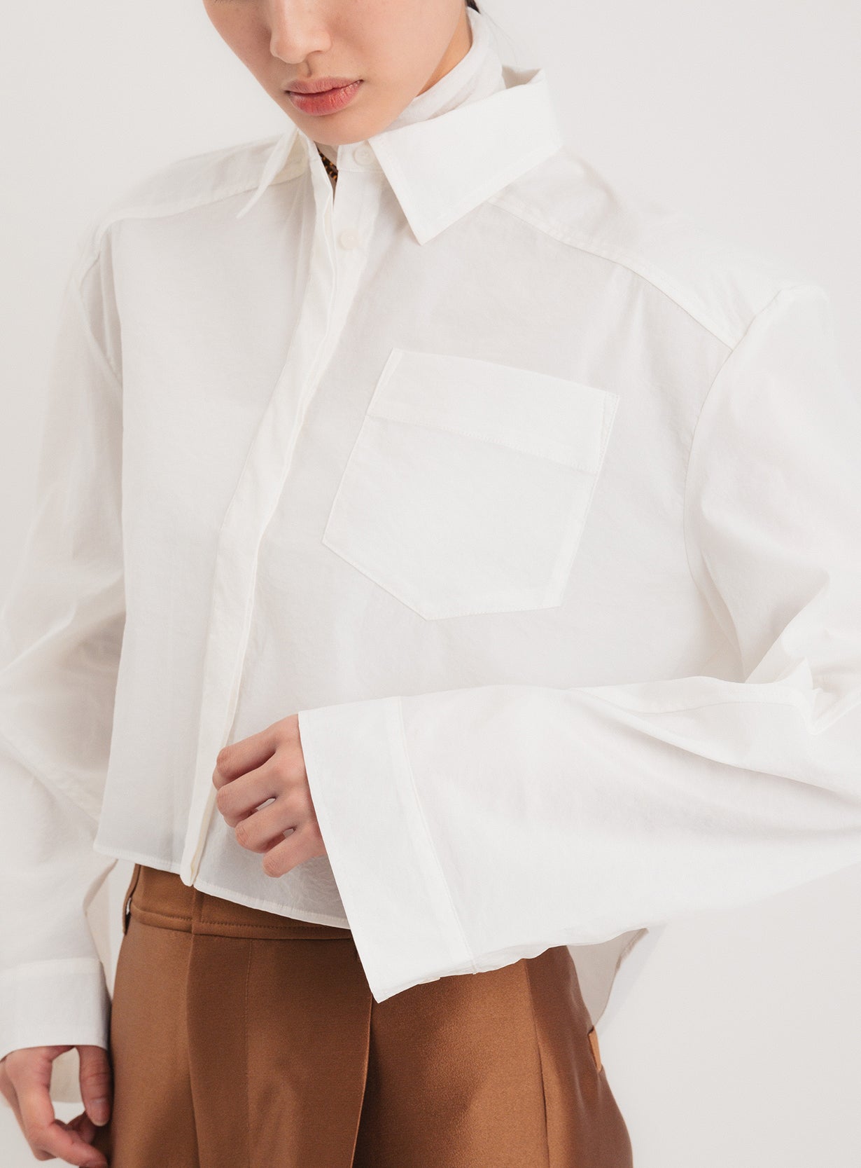 タフタクロップドシャツ