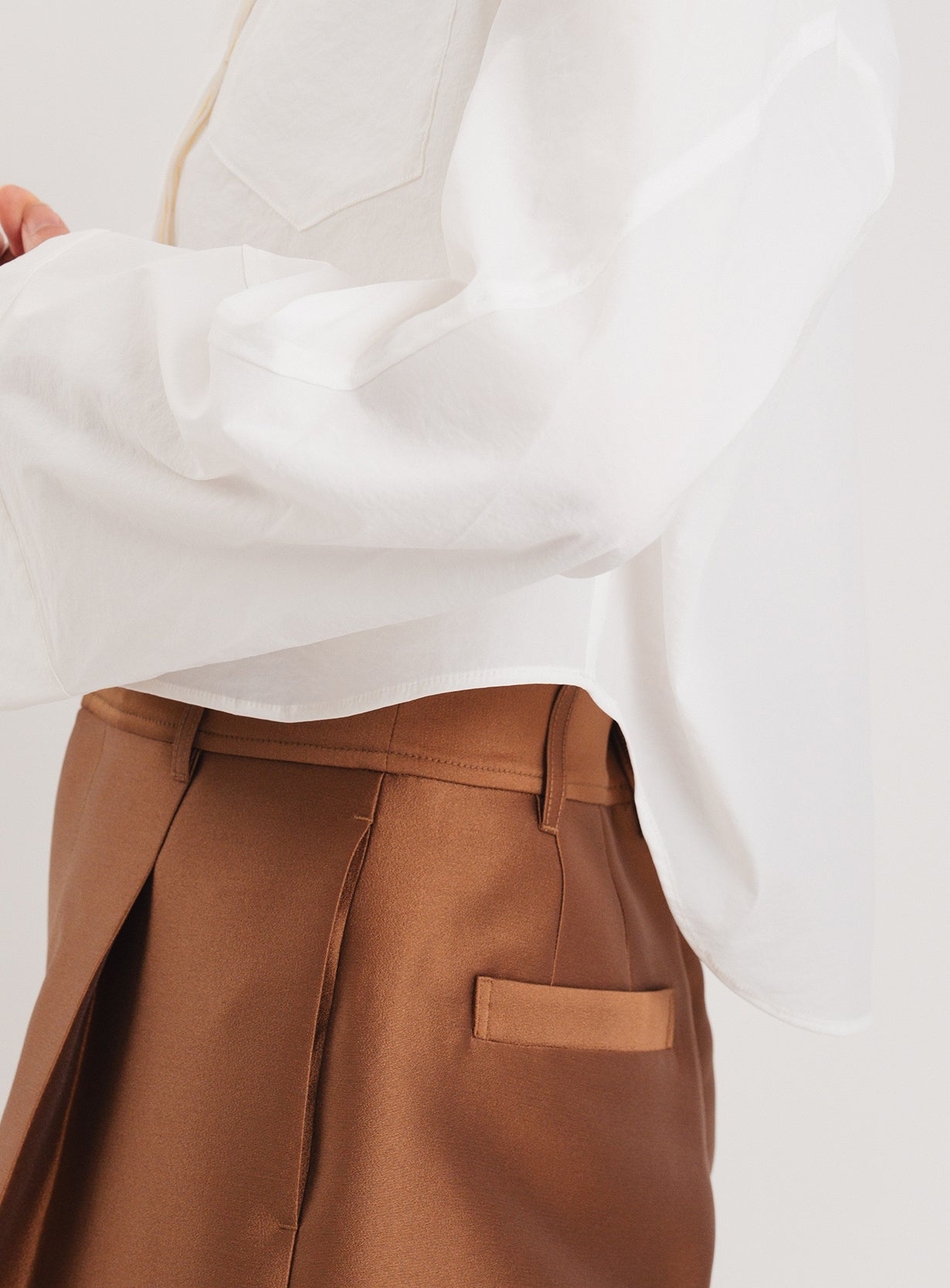 タフタクロップドシャツ