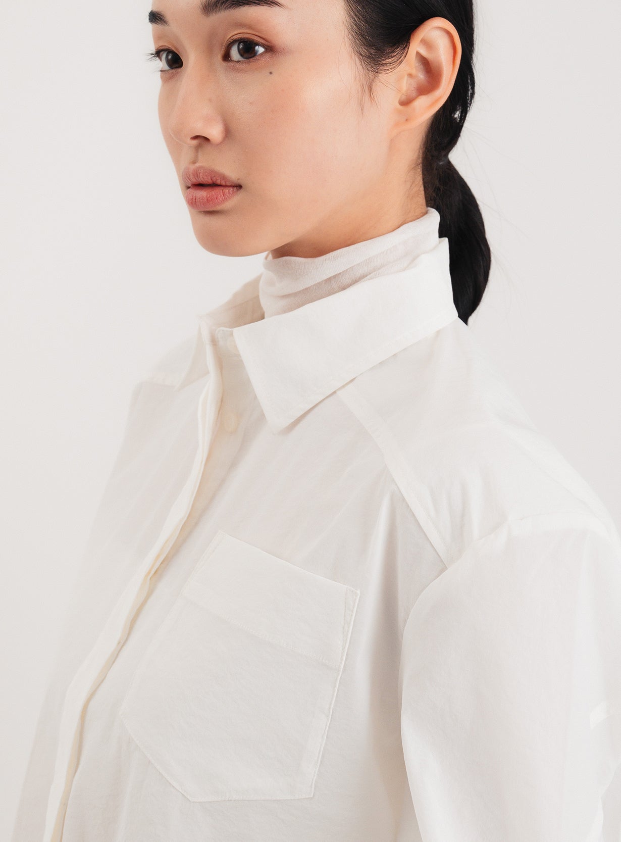 タフタクロップドシャツ
