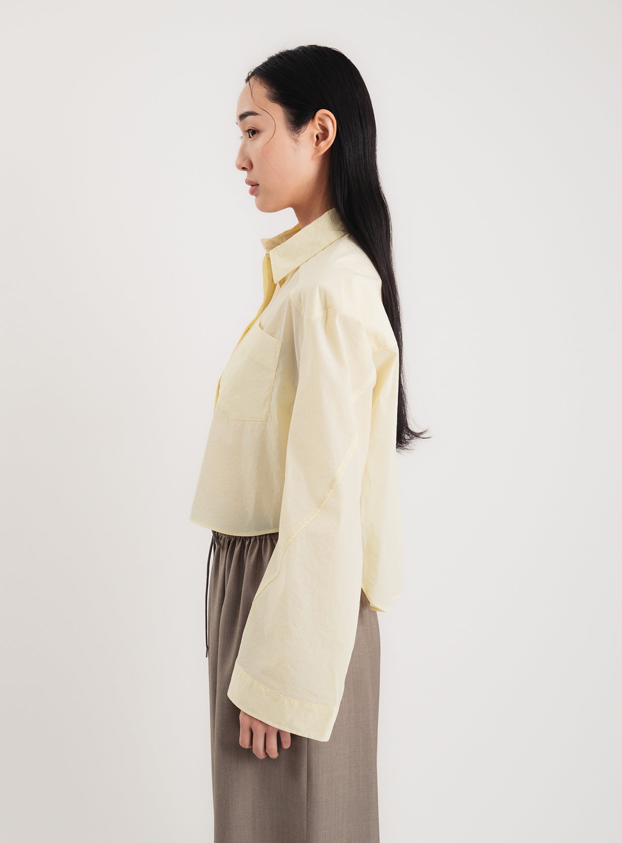 タフタクロップドシャツ