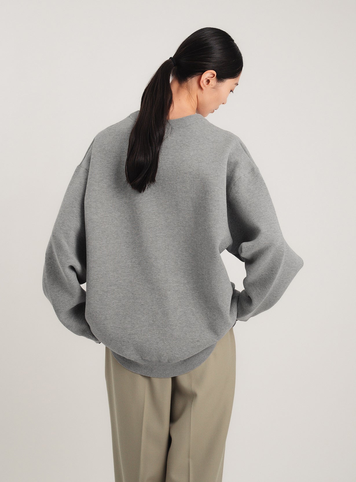 コットンニットスウェットプルオーバー