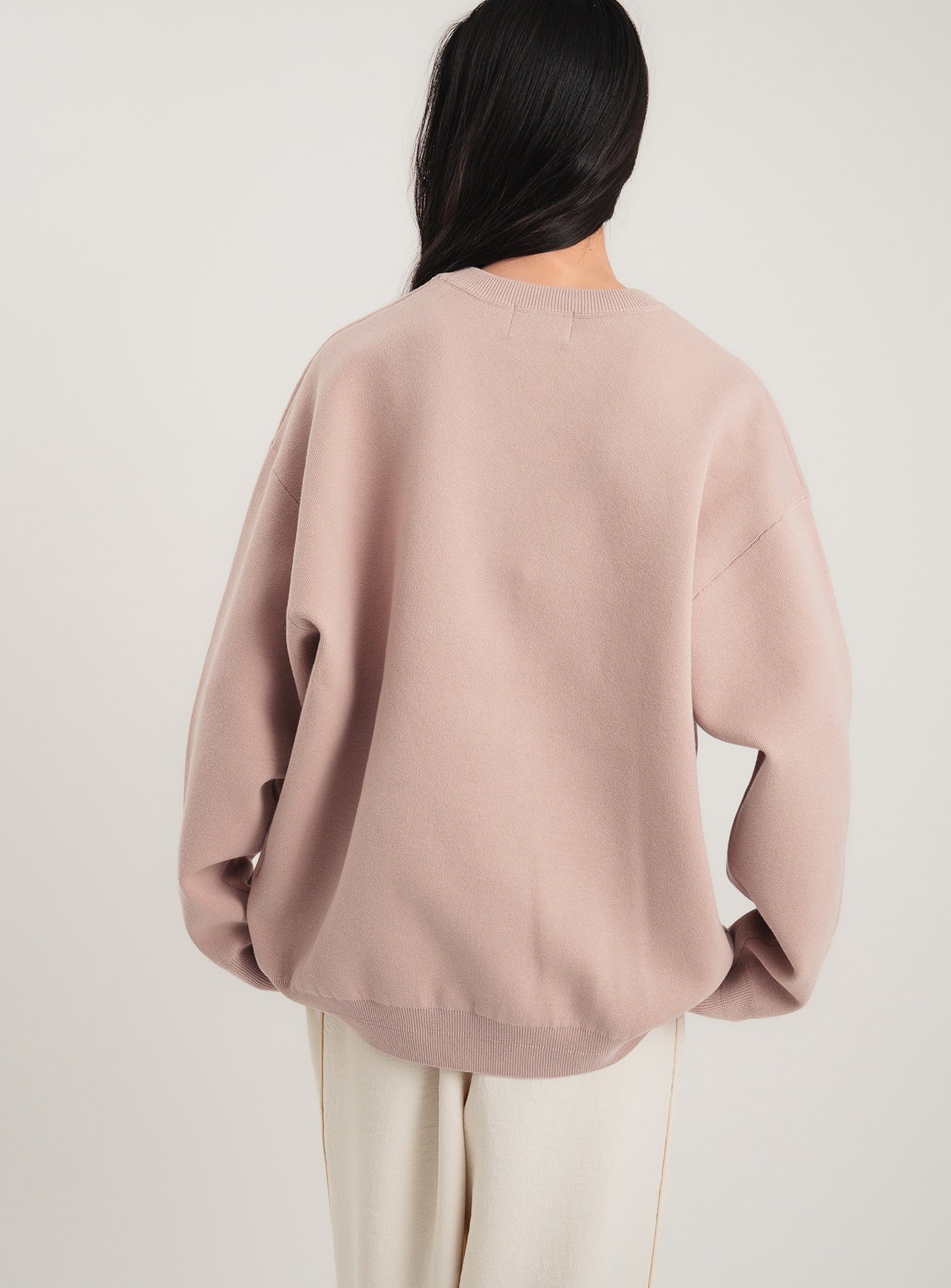 コットンニットスウェットプルオーバー