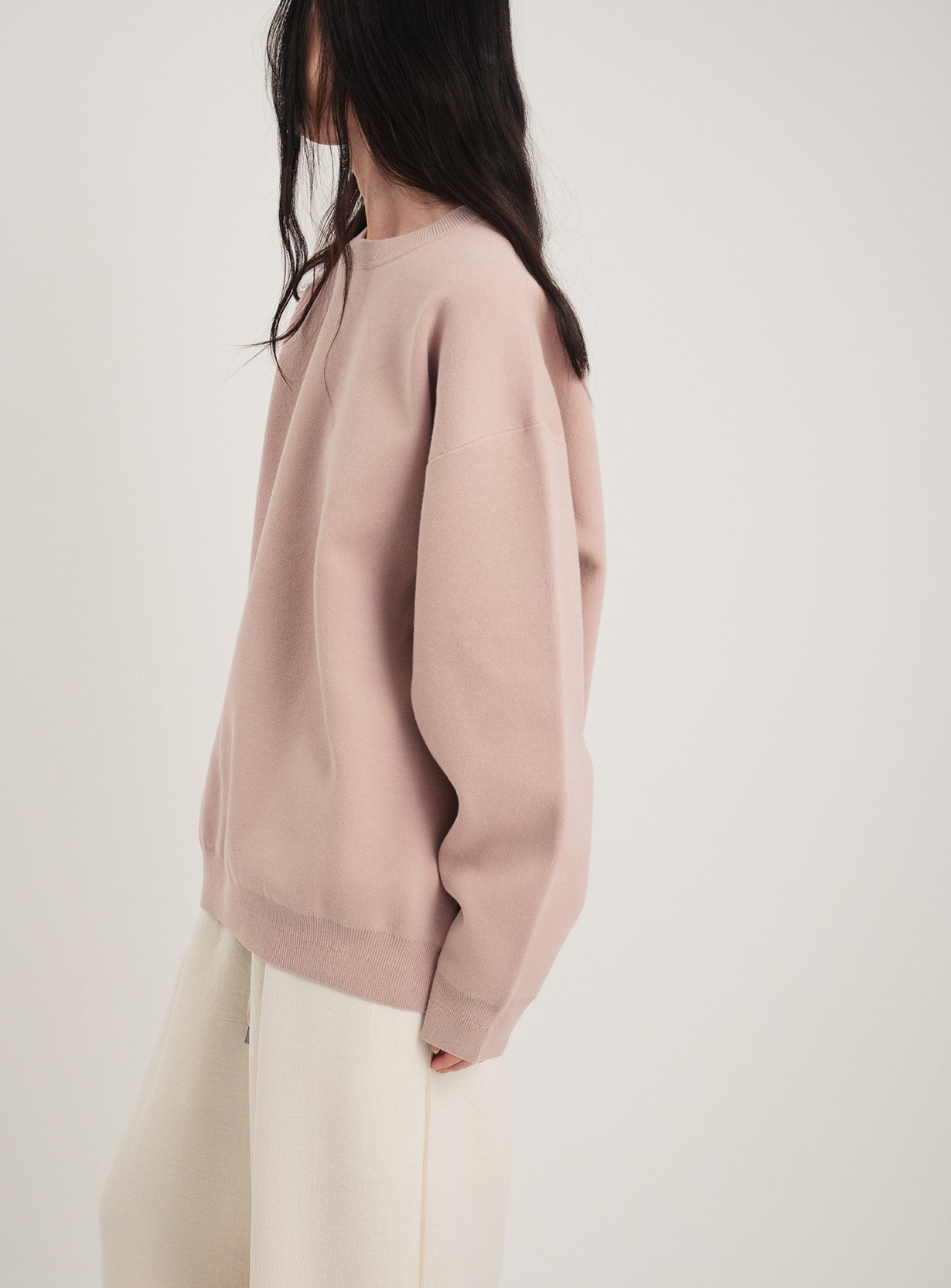 コットンニットスウェットプルオーバー