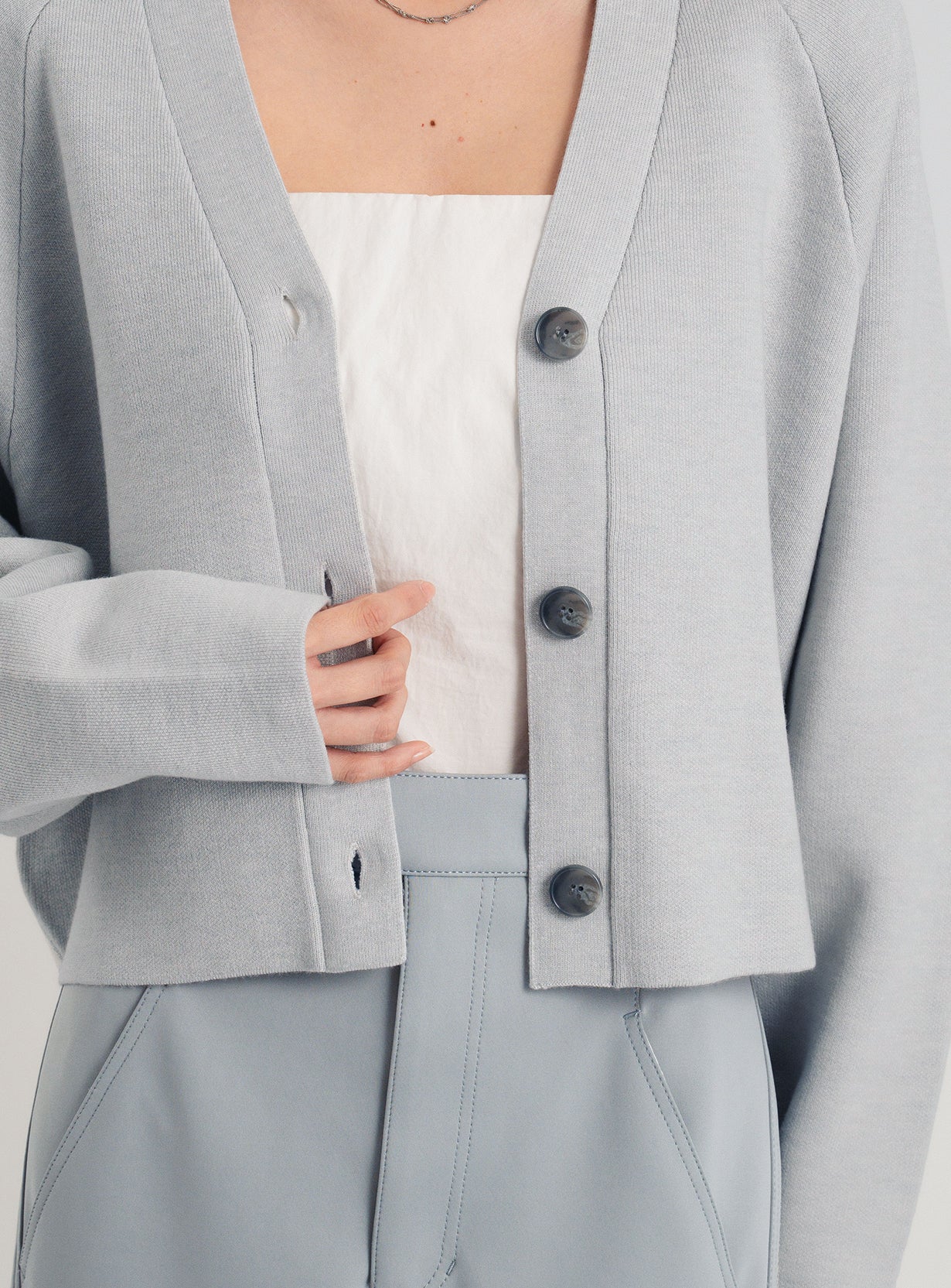 ダブルフェイスニットカーディガン