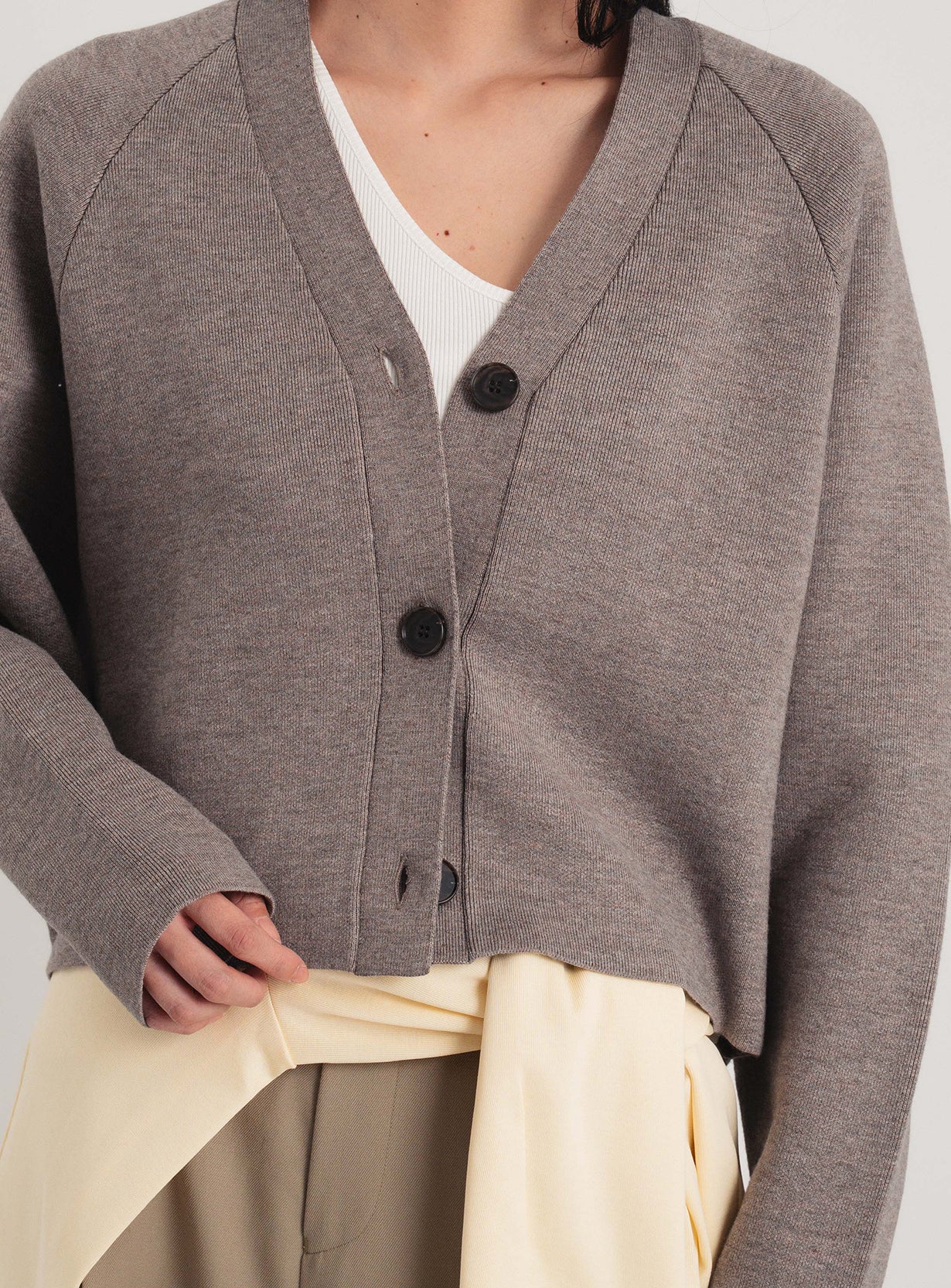 ダブルフェイスニットカーディガン