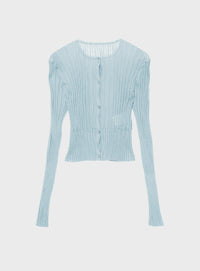 シアーリブカーディガン