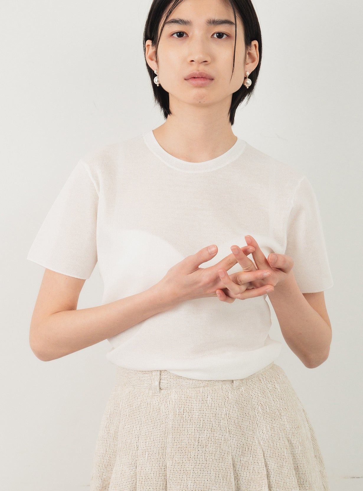 スムースニットTシャツ