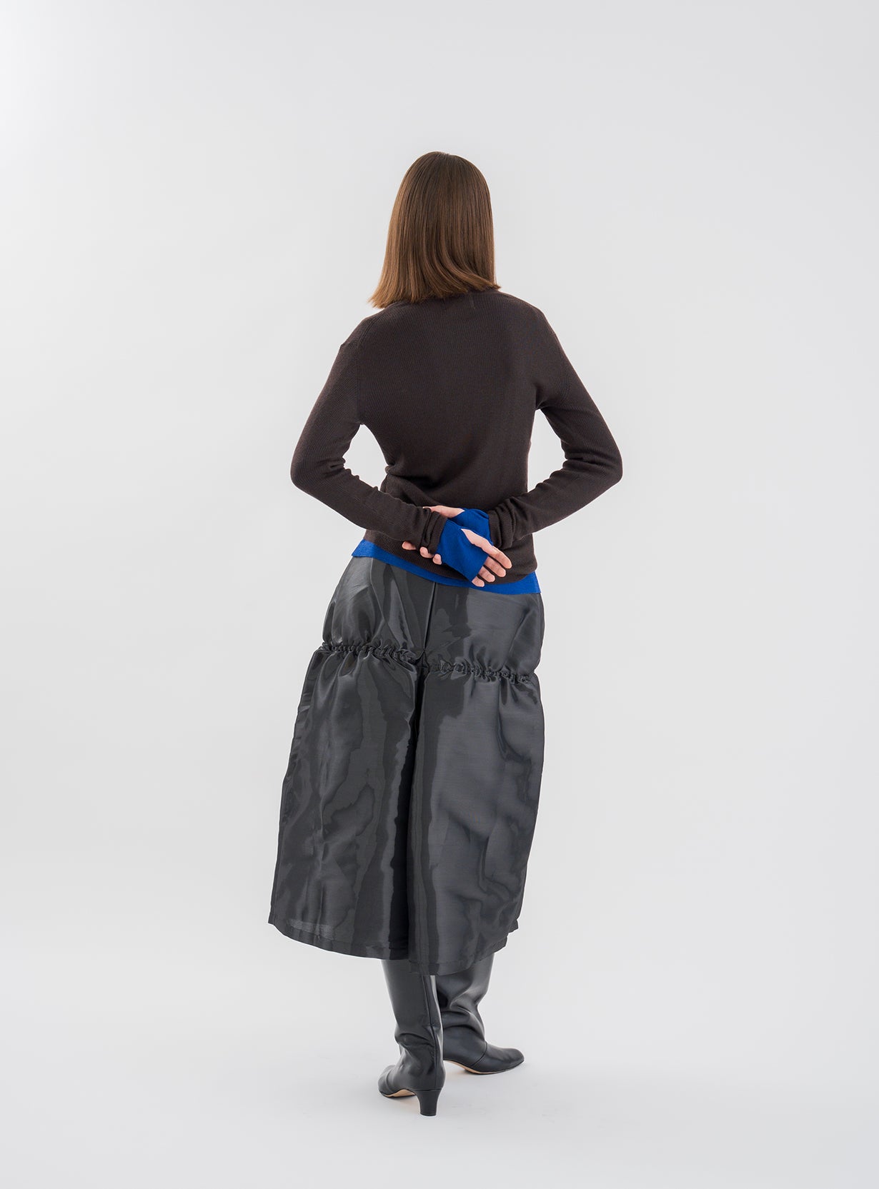 rカシミヤリブプルオーバー