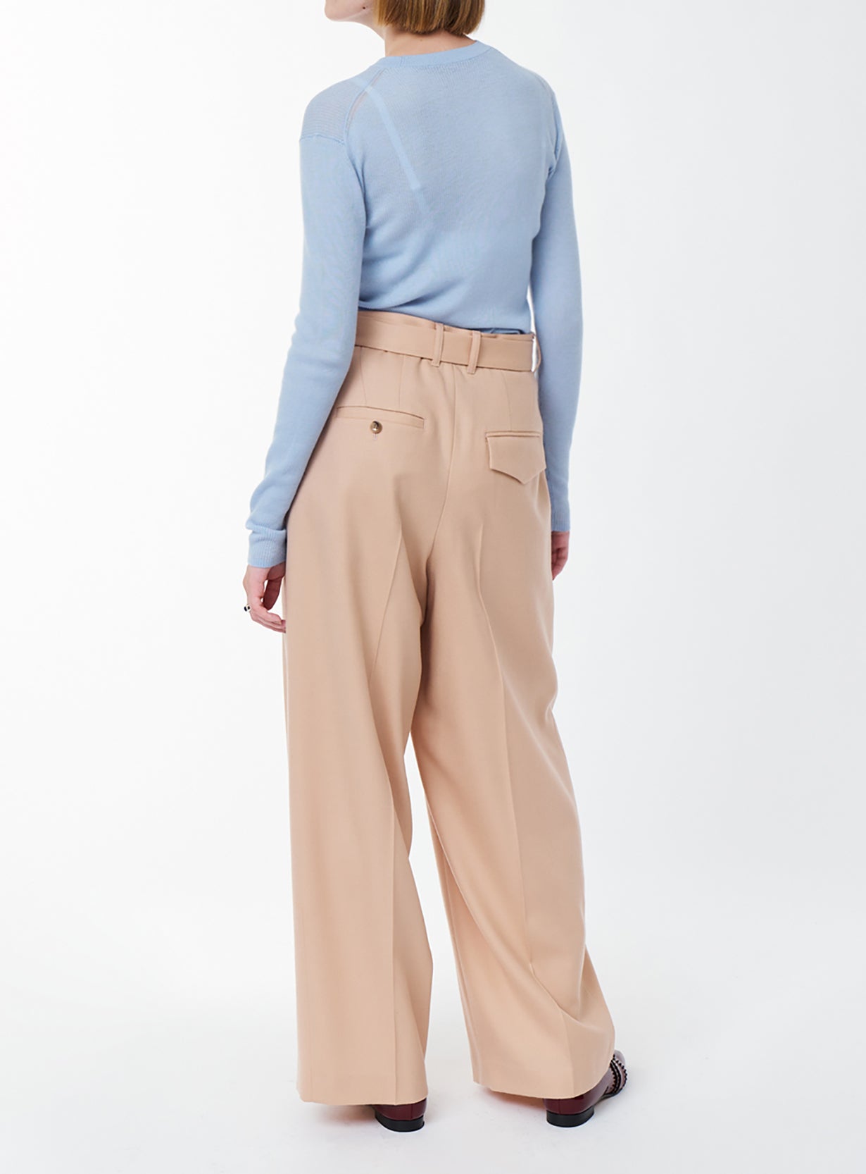 rカシミヤリブプルオーバー