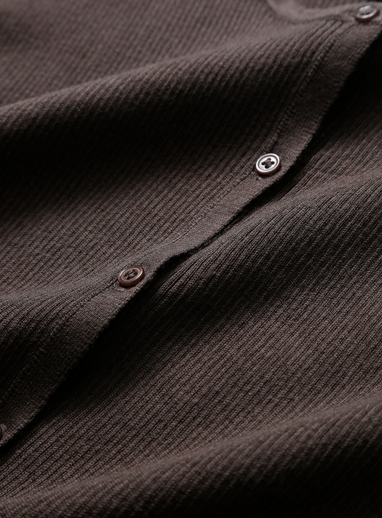 rヤクコットンリブカーディガン