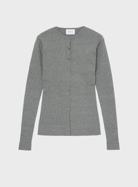 rヤクコットンリブカーディガン