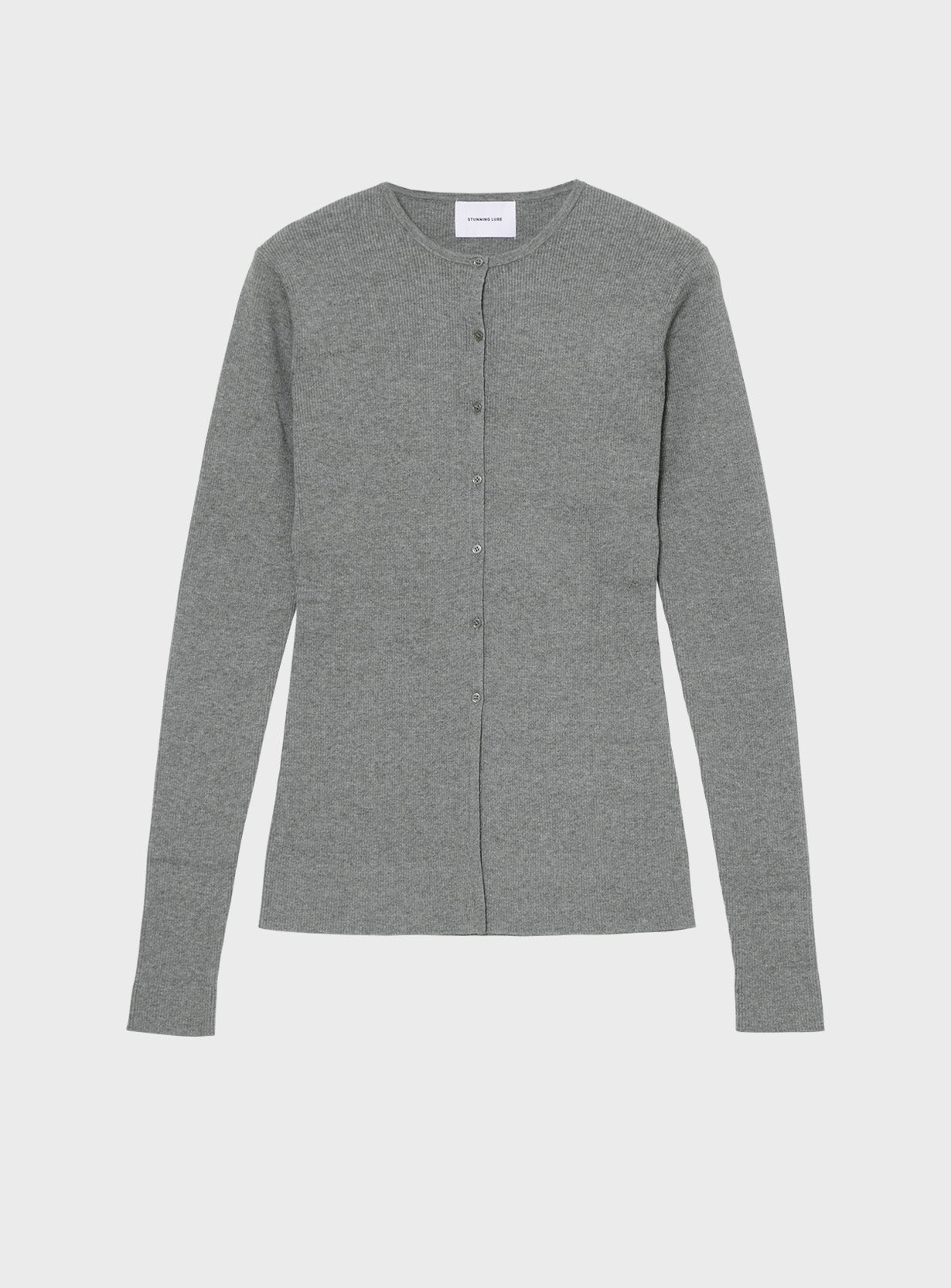 rヤクコットンリブカーディガン