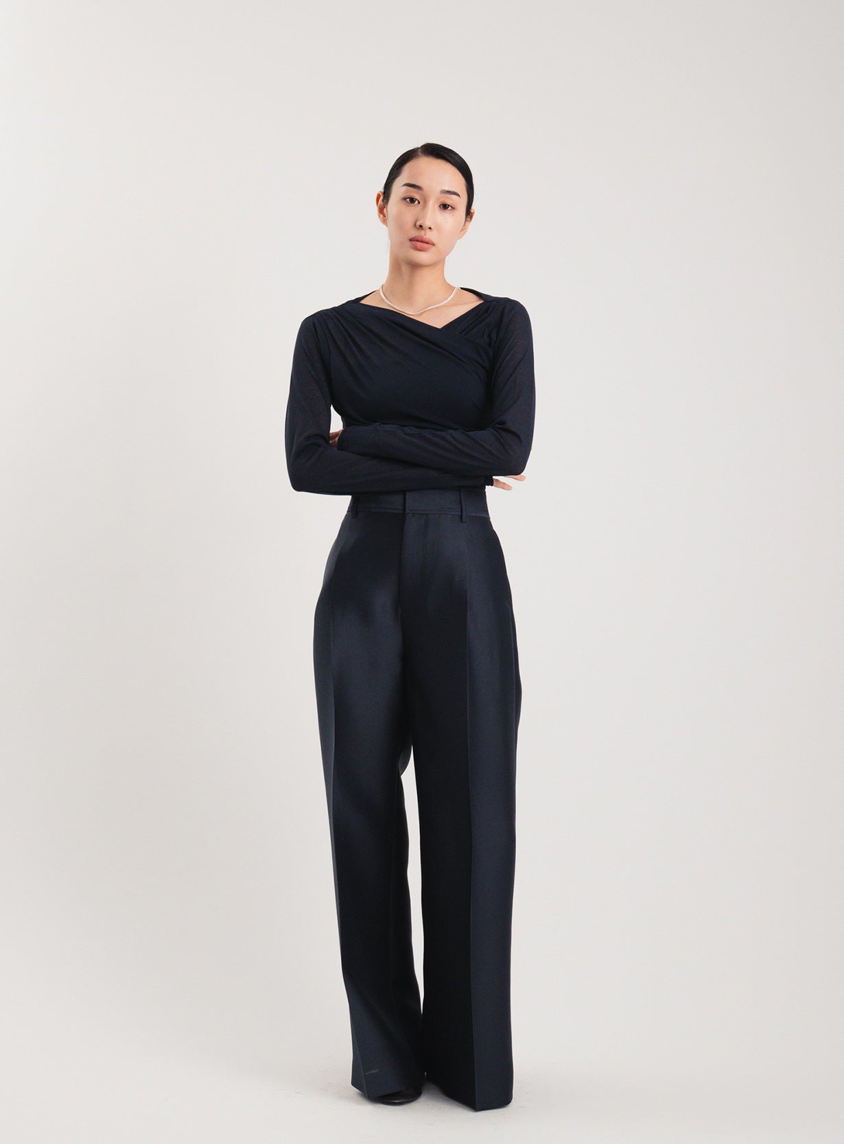 クロスネックロンT