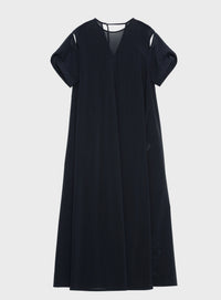 メッシュロングドレス