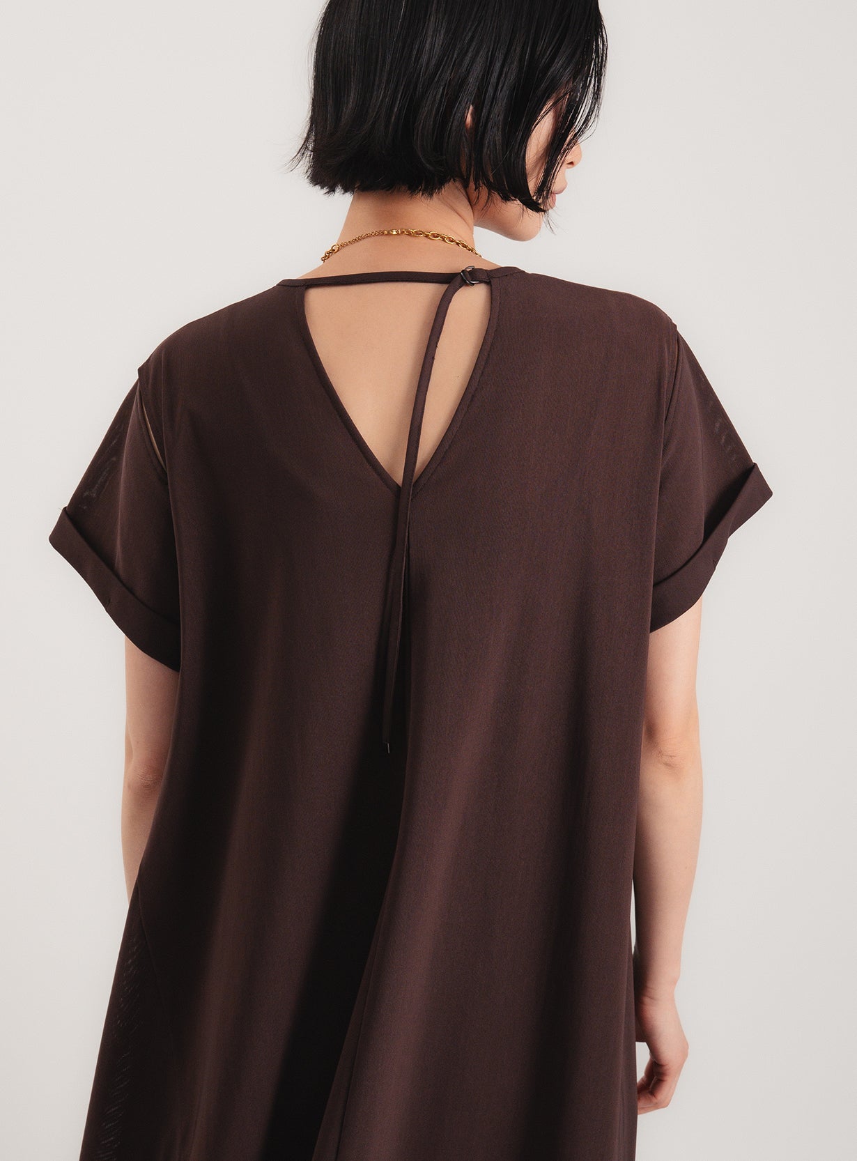 メッシュロングドレス