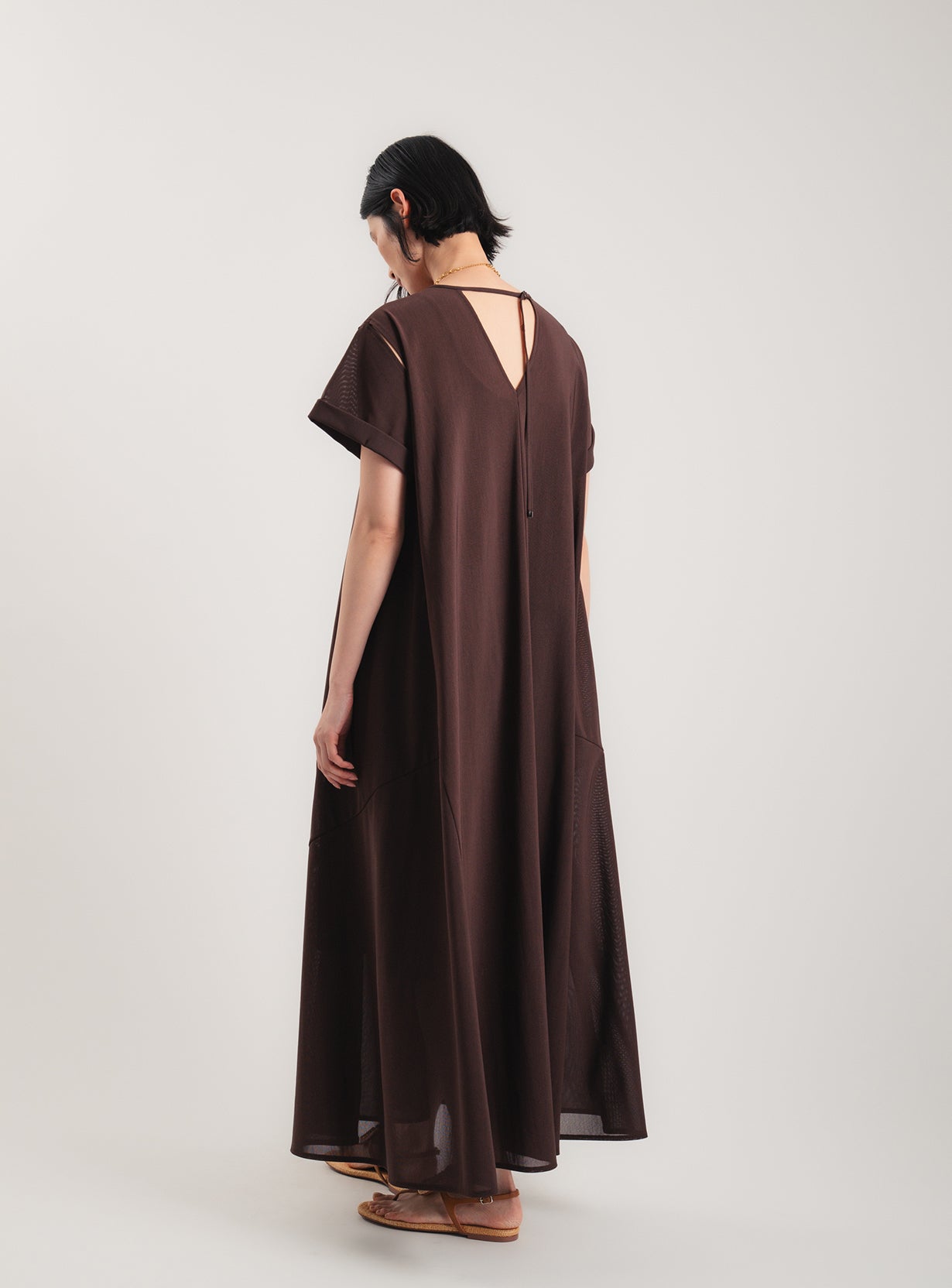 メッシュロングドレス