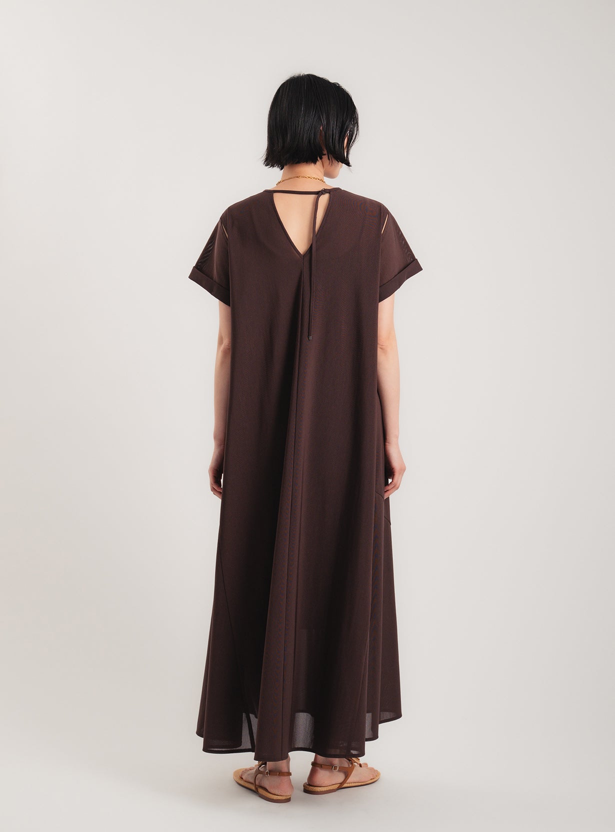 メッシュロングドレス