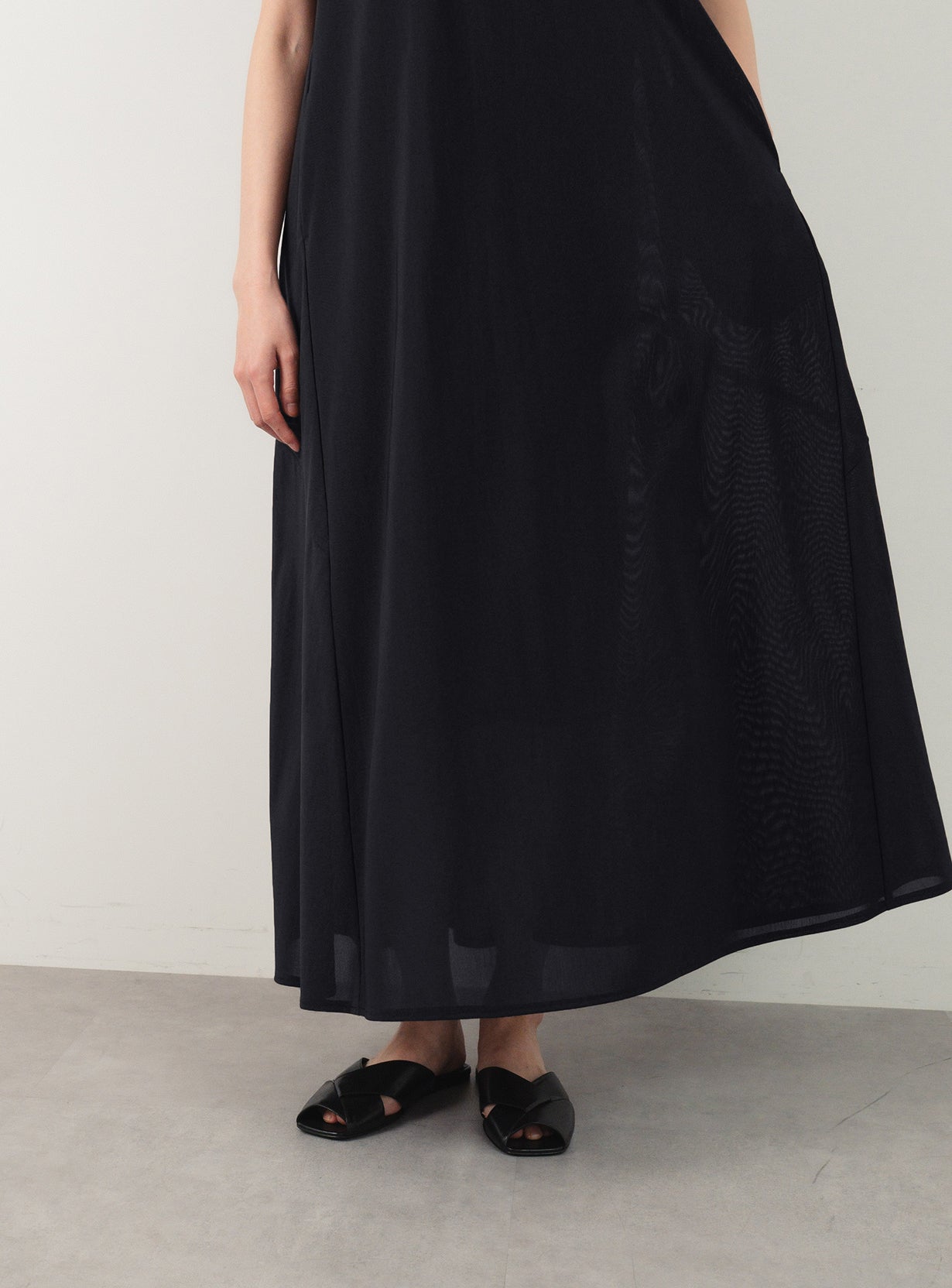 メッシュロングドレス