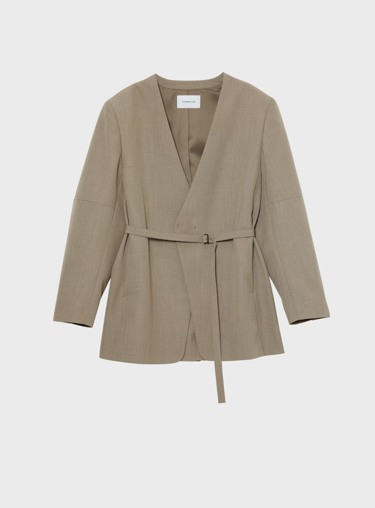 rカラーレスワイドショルダージャケット