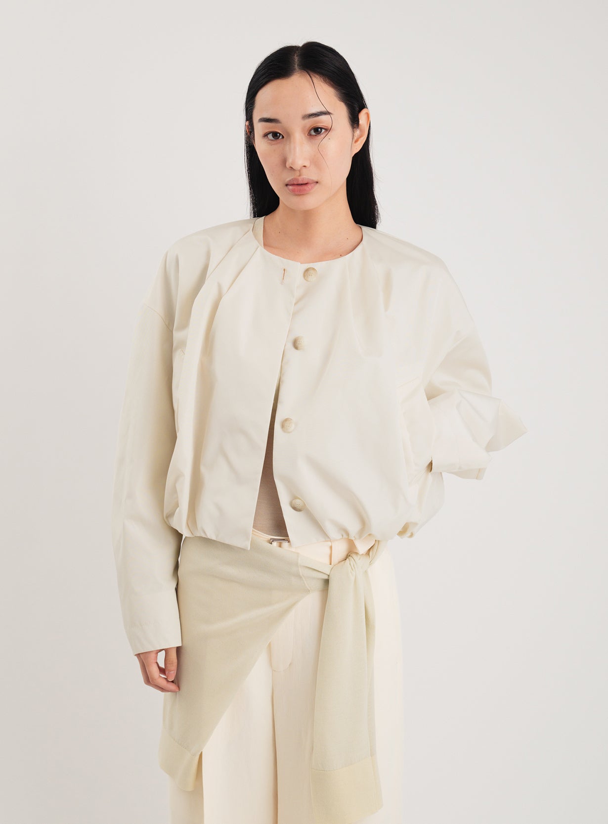 rショートボリュームブルゾン