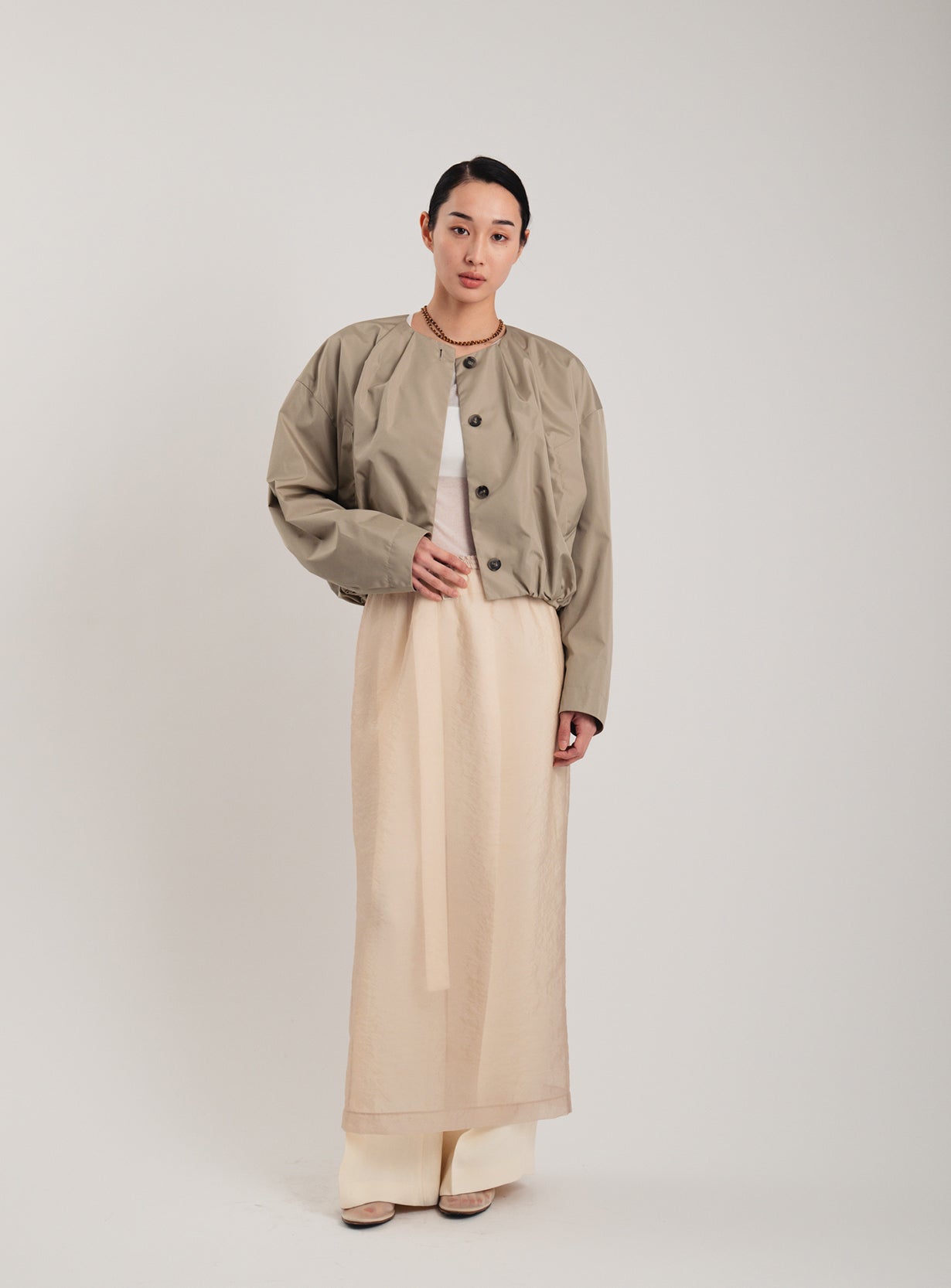 rショートボリュームブルゾン