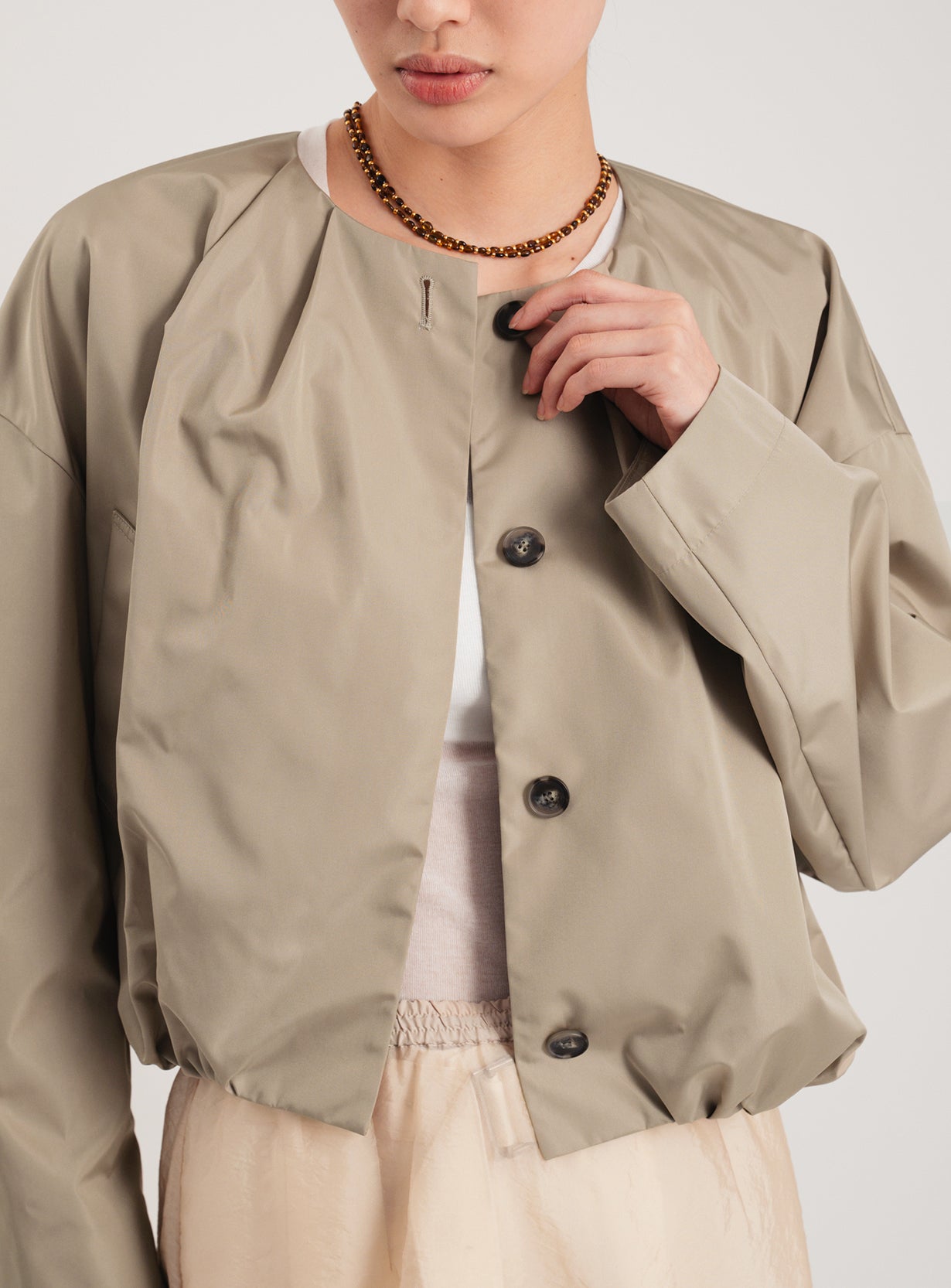 rショートボリュームブルゾン