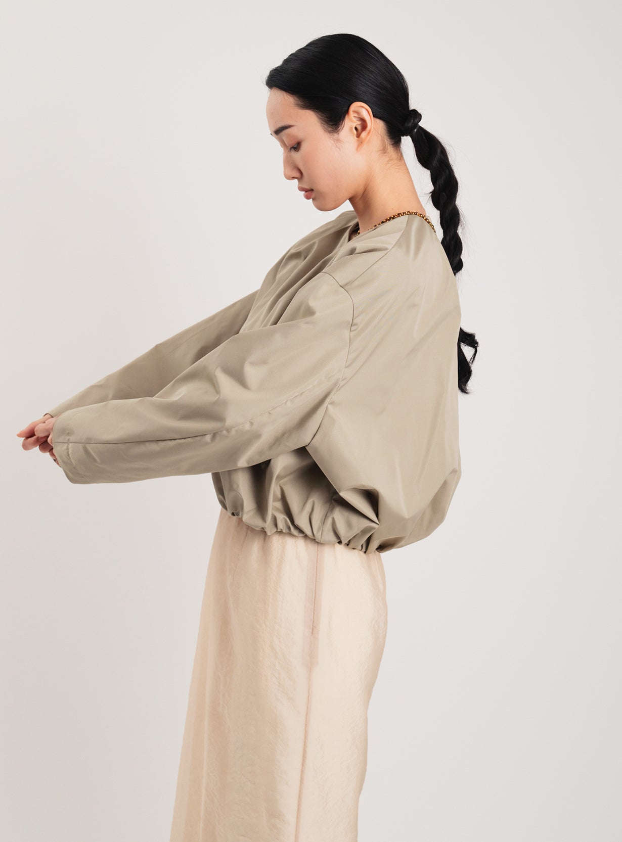 rショートボリュームブルゾン