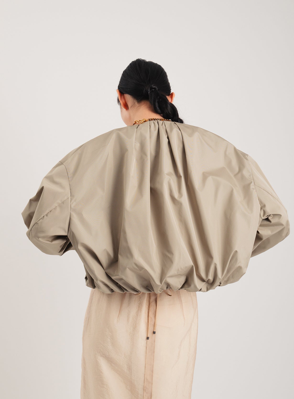 rショートボリュームブルゾン