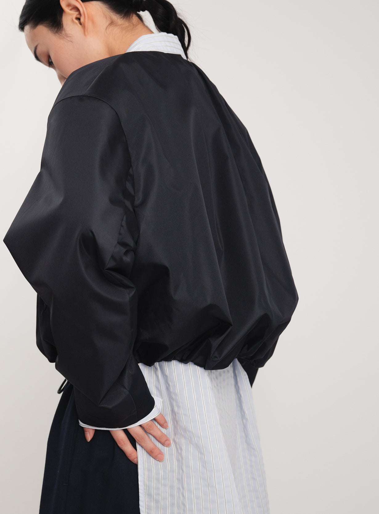 rショートボリュームブルゾン