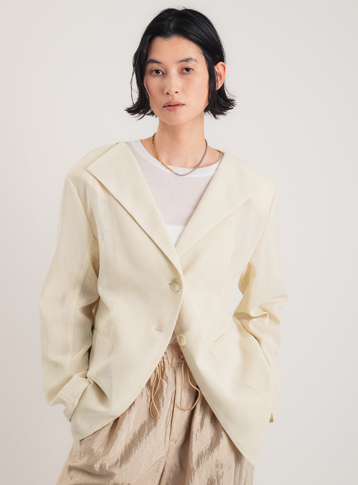 rメッシュジャケットカーディガン