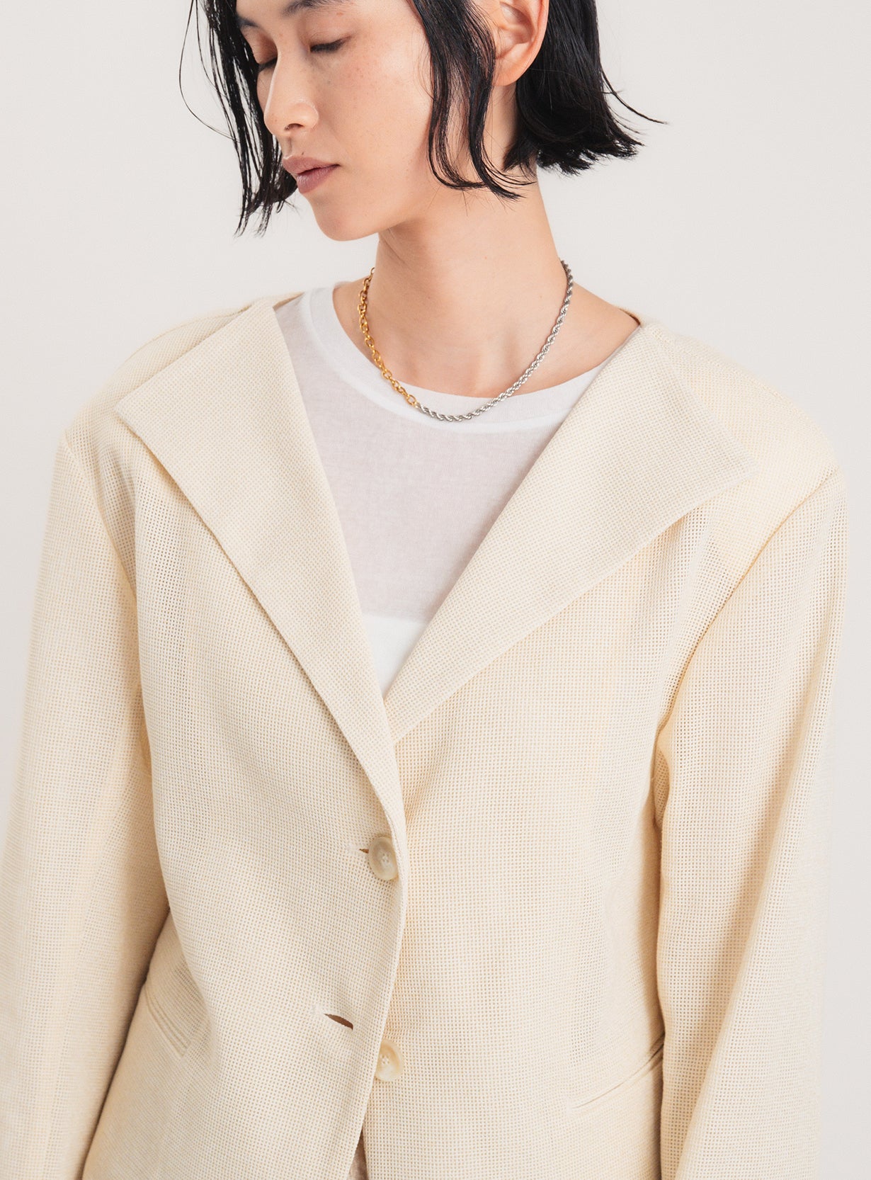 rメッシュジャケットカーディガン