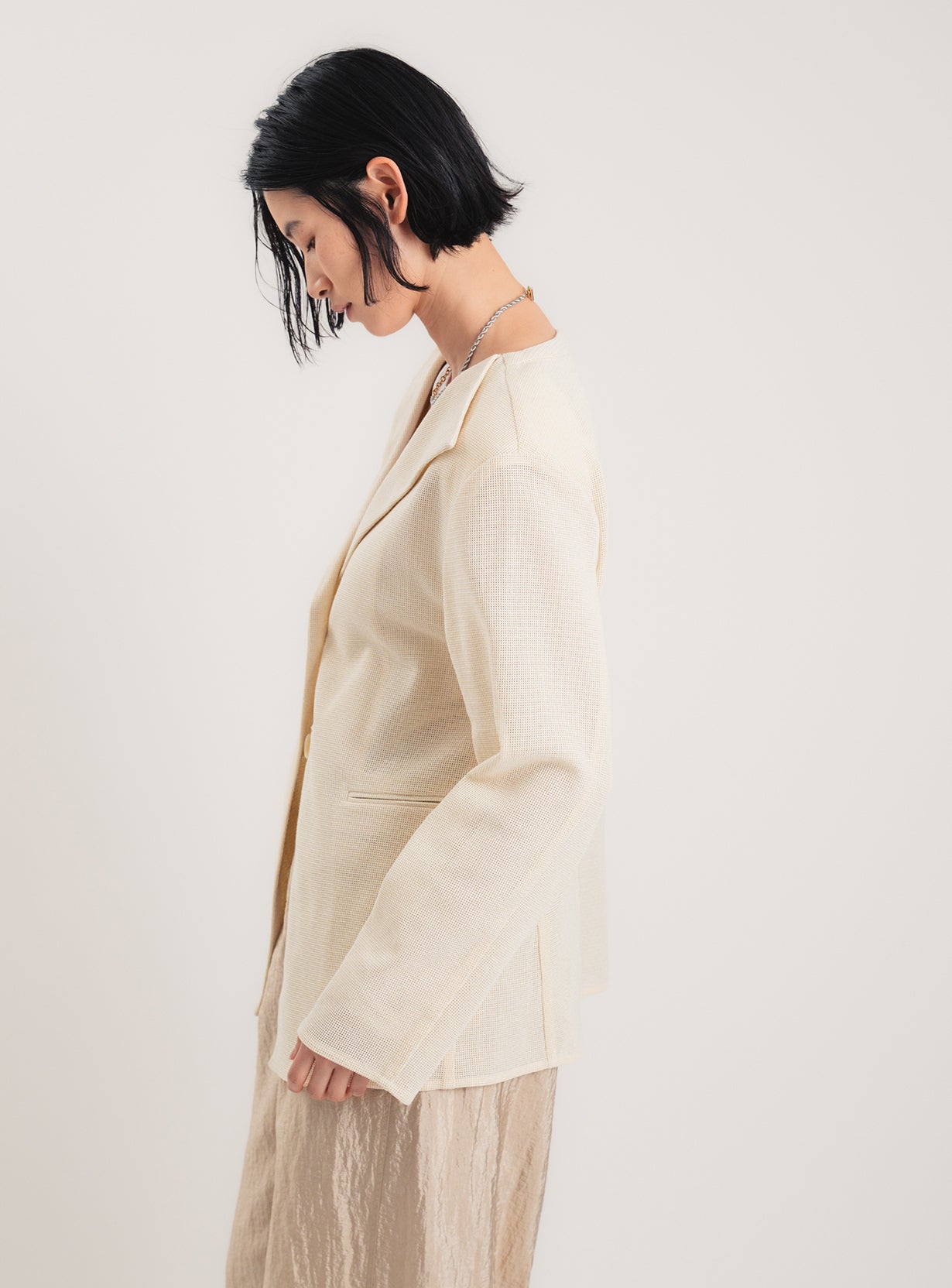 rメッシュジャケットカーディガン