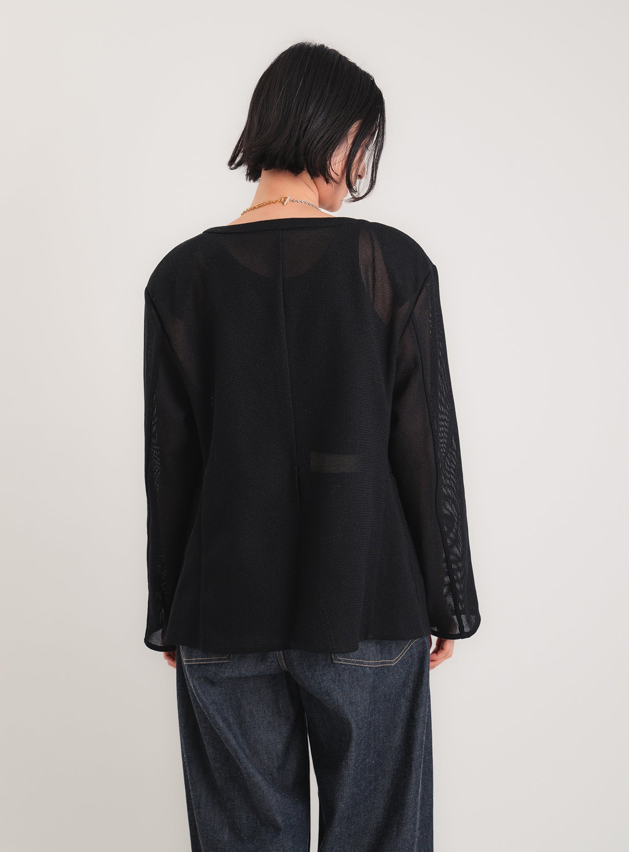 rメッシュジャケットカーディガン