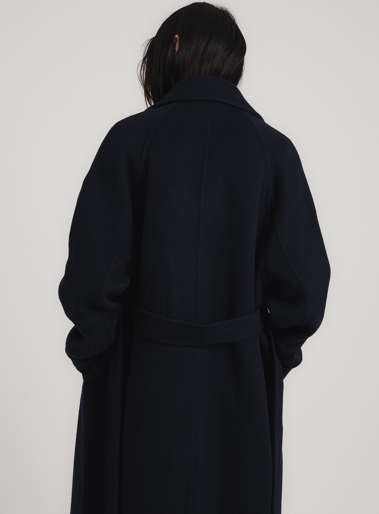 rスプリットラグランロングコート