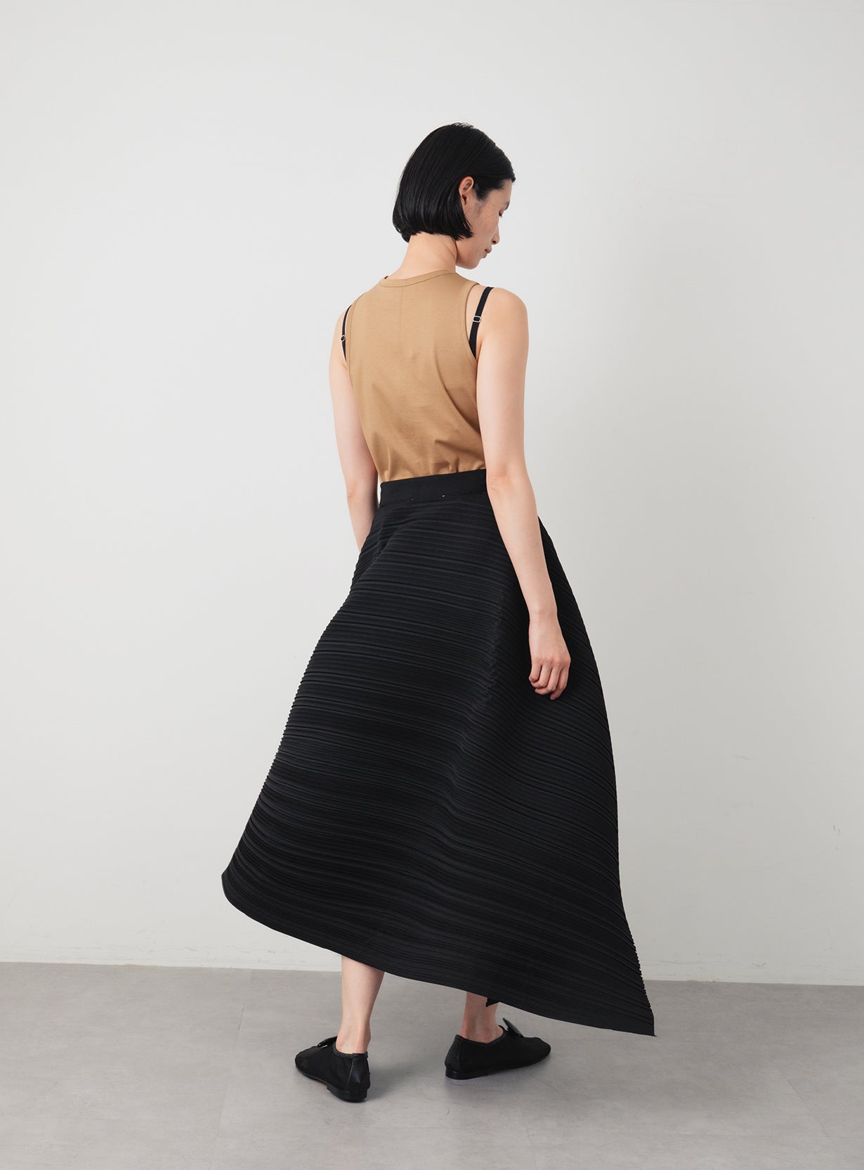 Asymmetrical Pleated Skirt