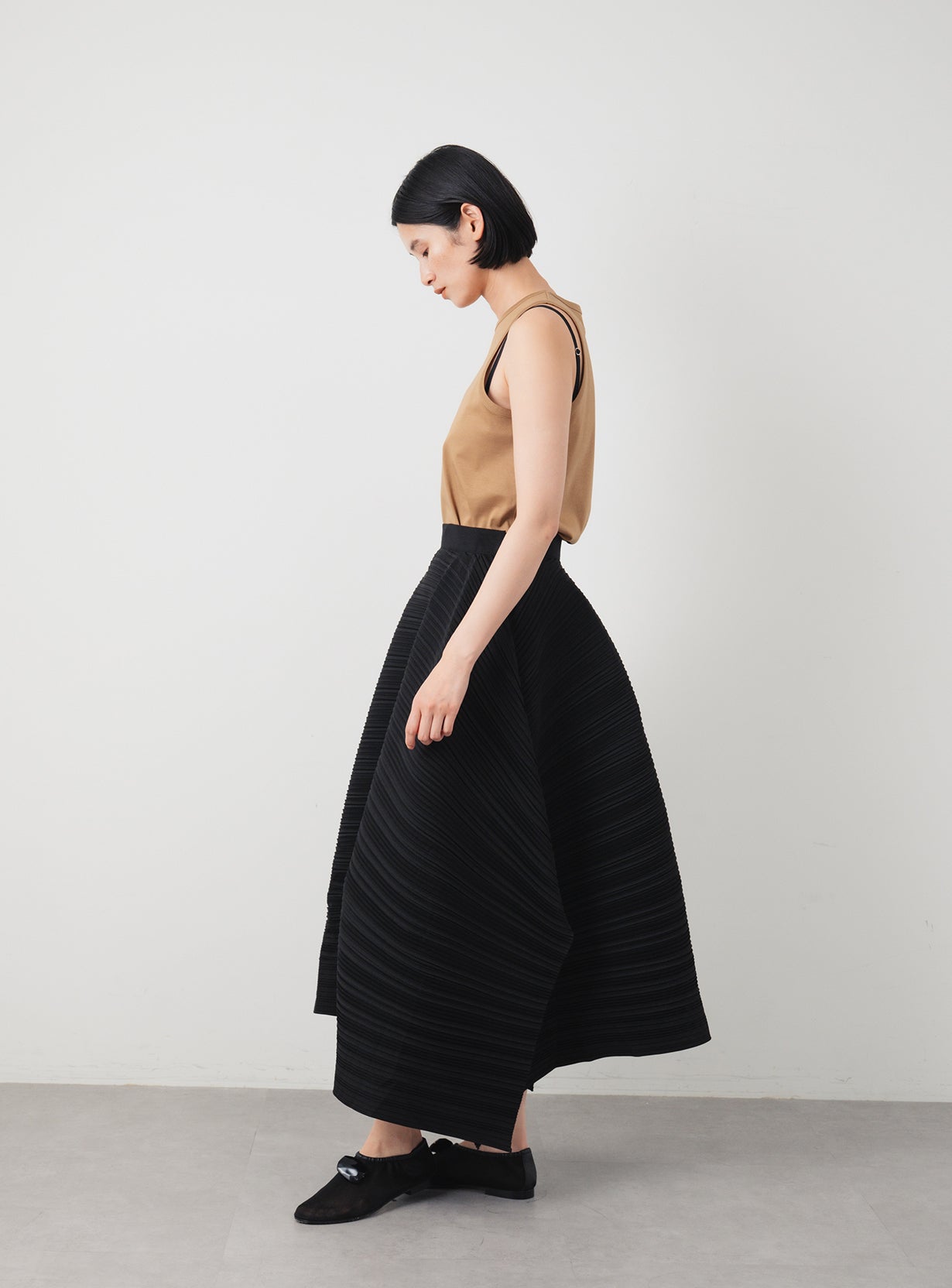 Asymmetrical Pleated Skirt