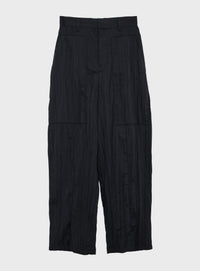 Sivi wrinkle barrel pants